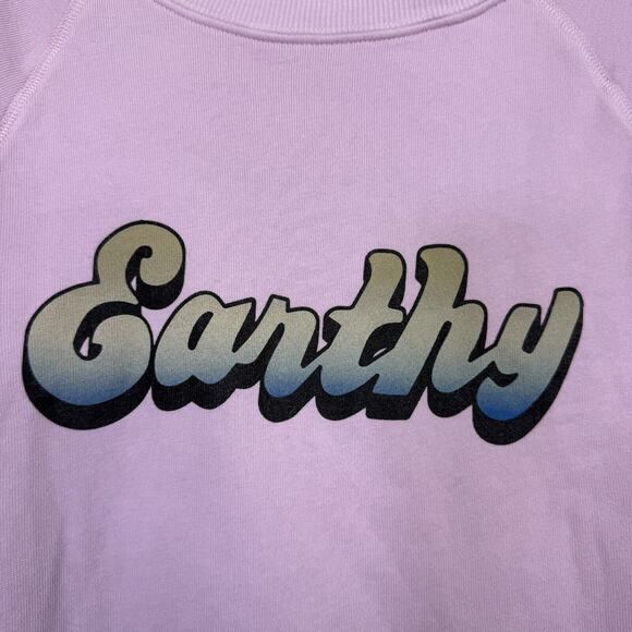 Wildfox Sommer Sweatshirt Womens Large Earthy Crewneck Oversize Pastel Cozy Soft - Picture 6 of 11